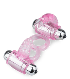 Doppelter Vibro-Penisring mit Klitorisreizer