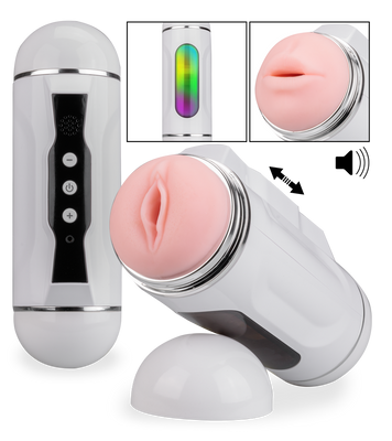 Double-Hole-Masturbator mit Stoßfunktion Party