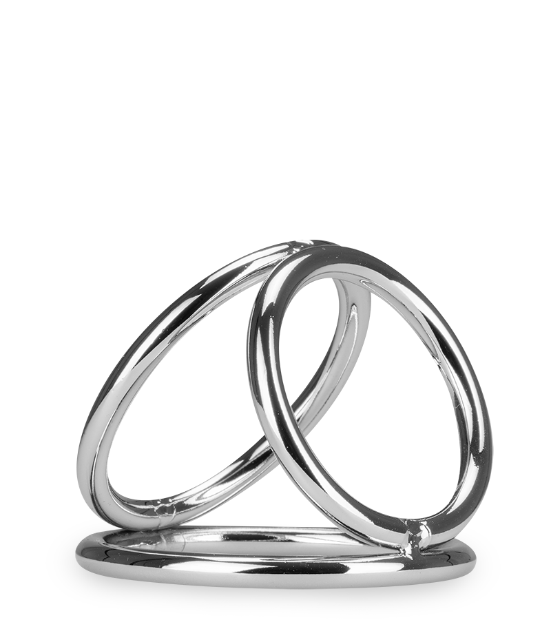 Dreifacher Cockring aus Edelstahl Holdy
