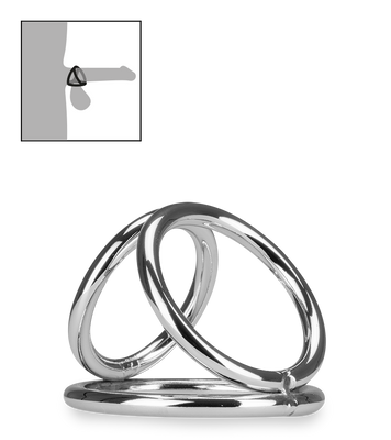 Dreifacher Cockring aus Edelstahl Holdy