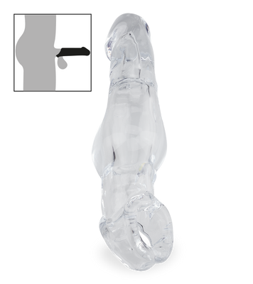 Durchsichtige Penishülle mit Hodenring Gordon