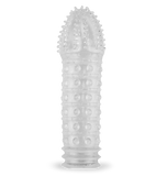 Durchsichtige Penishülle mit Noppen an Spitze und Schaft