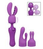 Fantasy-Wand-Vibrator mit 3 Aufsätzen, 10 Modi