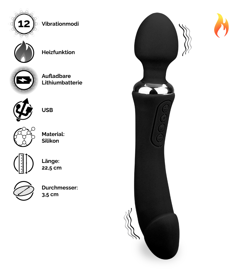 Fantasy Wand Vibrator mit Heizung Treat