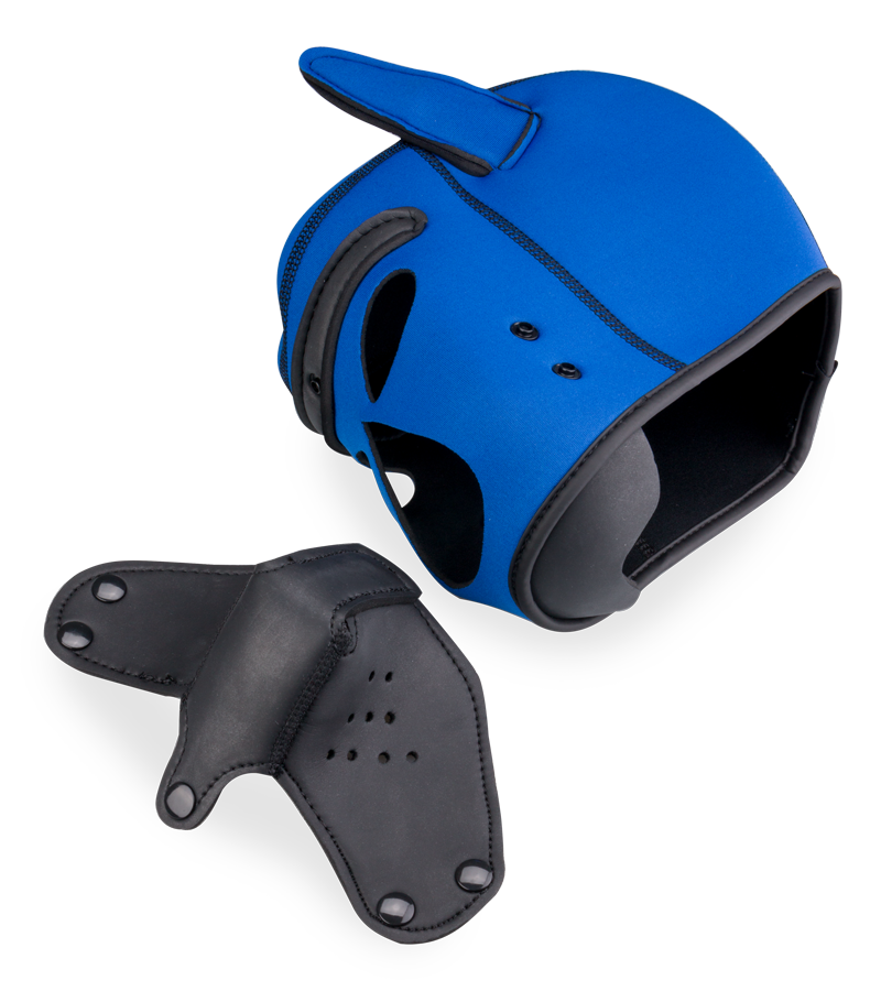 Farbige Puppy-Play-Hundemaske aus Neopren