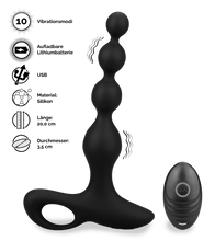 Laden Sie das Bild in den Galerie-Viewer, Ferngesteuerte Analkette mit Vibration Whisper