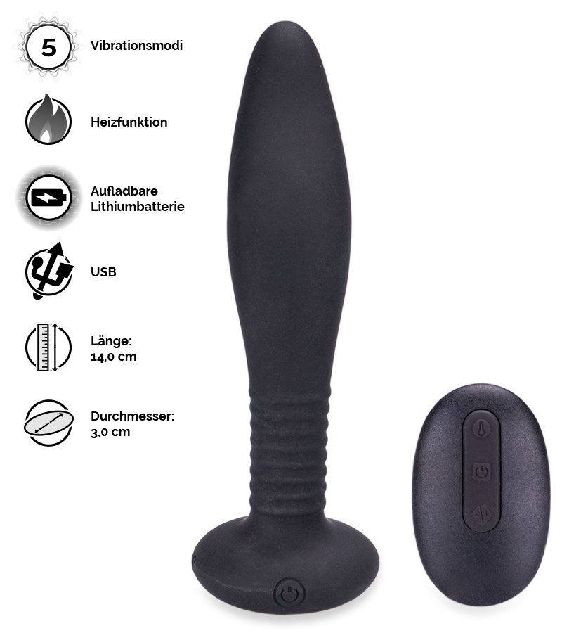 Ferngesteuerter Analvibrator mit 5 Modi