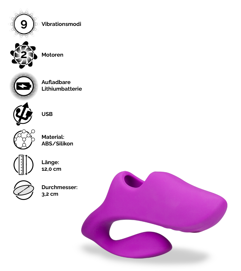 Ferngesteuerter Fingervibrator Ginger