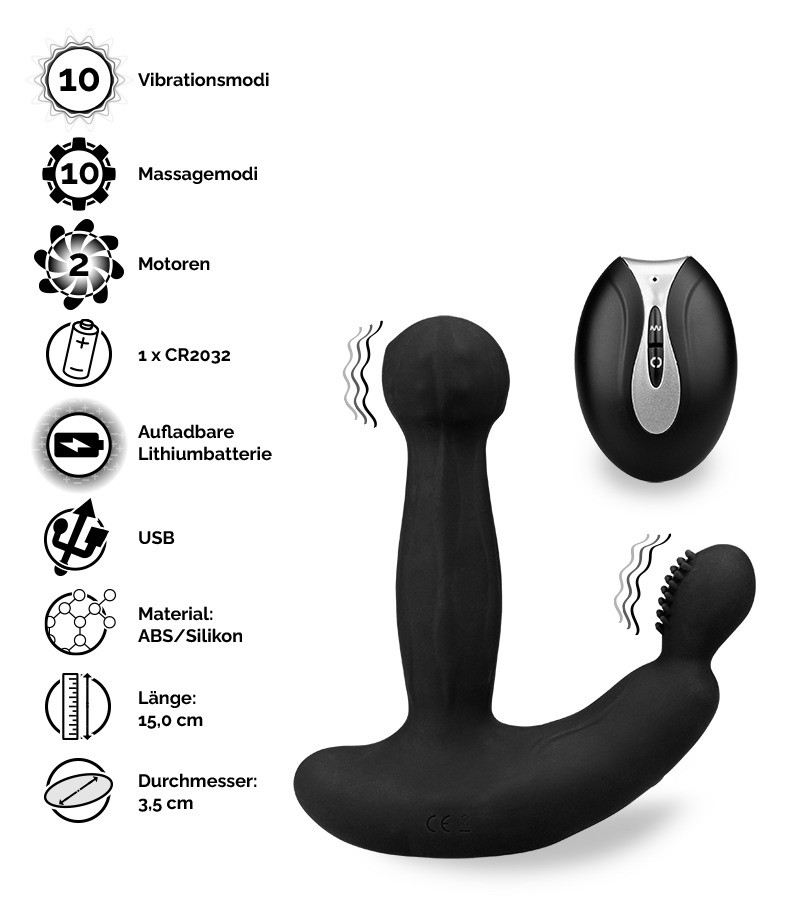 Ferngesteuerter Prostatastimulator Wow