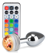 Laden Sie das Bild in den Galerie-Viewer, Ferngesteuerter Rosebud-Analschmuck mit Multicolor LED