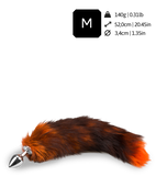 Foxtail-Analplug in Schwarz-Orange