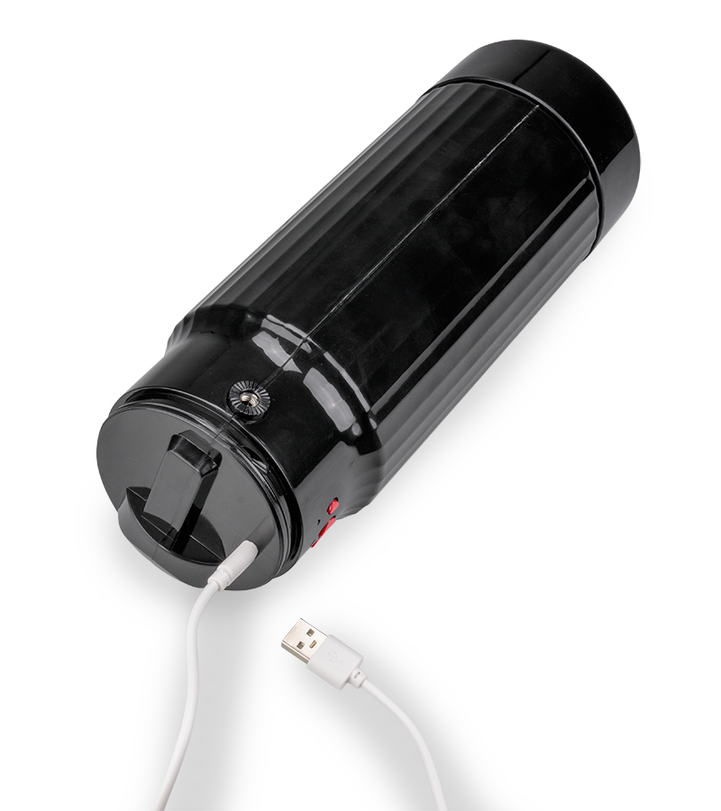 Freihand-Masturbator mit Gürtel und Vagina-Aufsatz