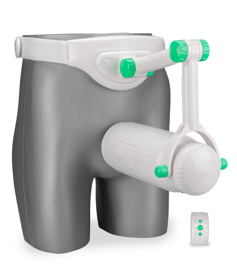 Freihand-Masturbator mit Gürtel und Vagina-Aufsatz