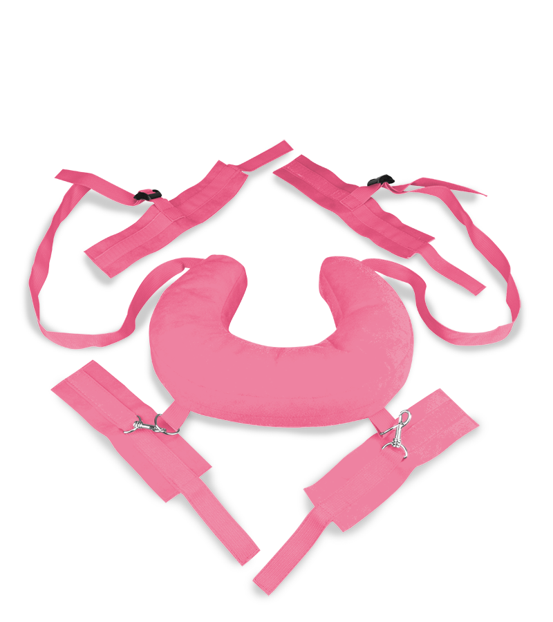 Fuß- und Handfesseln mit Nackenrolle