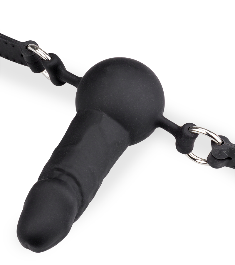 Gagball aus Silikon mit Dildo 6,5cm