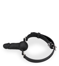 Laden Sie das Bild in den Galerie-Viewer, Gagball aus Silikon mit Dildo 6,5cm