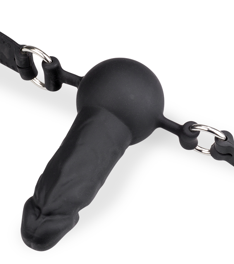 Gagball aus Silikon mit Dildo 6,5cm