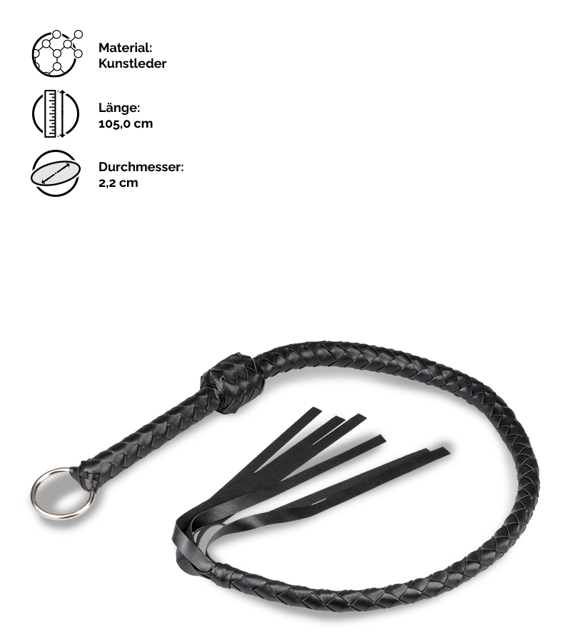 Geflochtene BDSM-Peitsche 105 cm