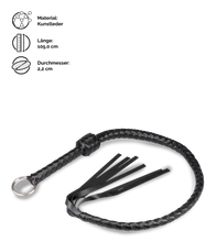 Laden Sie das Bild in den Galerie-Viewer, Geflochtene BDSM-Peitsche 105 cm