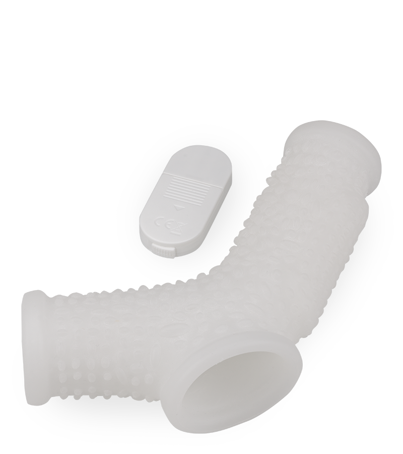 Genoppte Penismanschette mit Vibration Everest