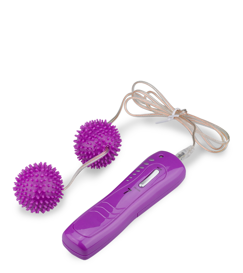 Genoppte Vibro-Liebeskugeln in Rosa