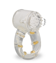 Laden Sie das Bild in den Galerie-Viewer, Genoppter durchsichtiger Vibro-Penisring