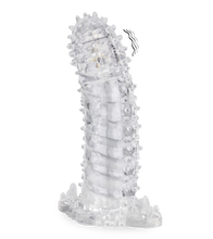 Laden Sie das Bild in den Galerie-Viewer, Genopptes Penis-Sleeve mit vibrierender Spitze
