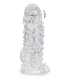 Genopptes Sleeve mit vibrierender Eichel