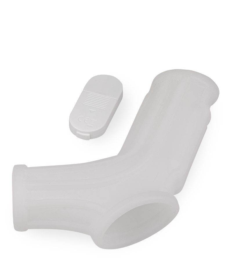 Gerillte Penismanschette mit Vibration Everest