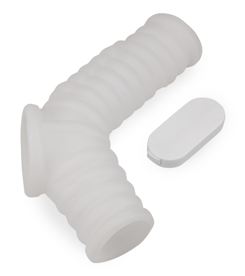 Gerippte Penismanschette mit Vibration Everest