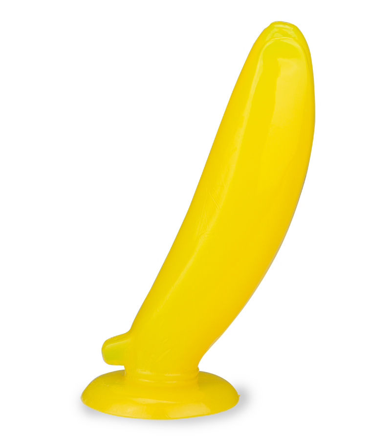 Großer Bananen-Analplug mit Saugfuß