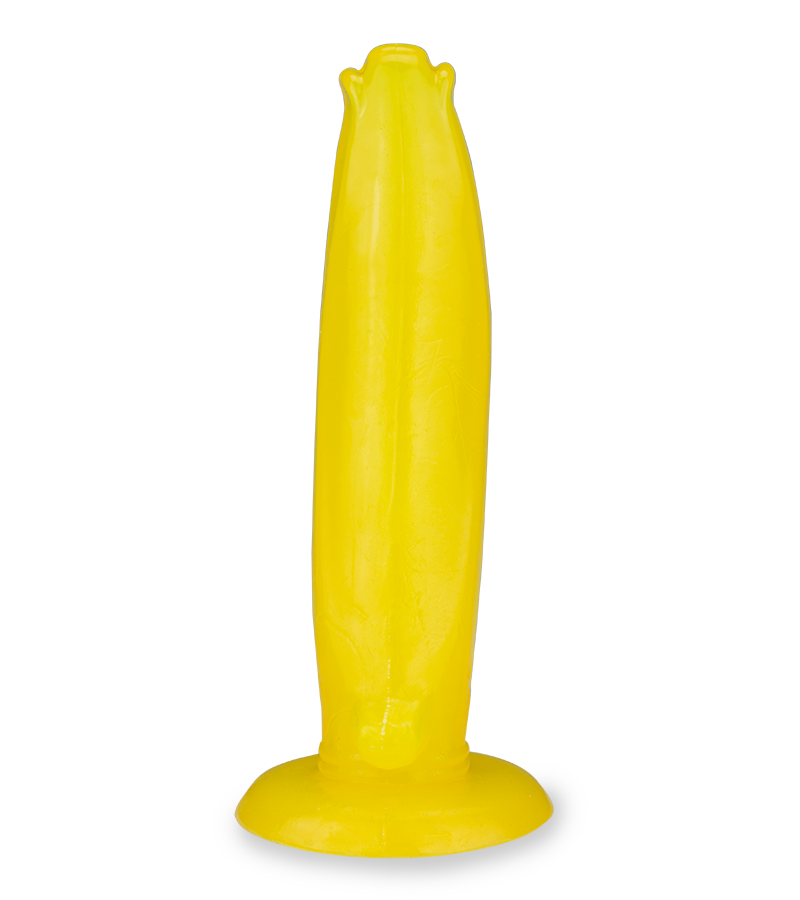 Großer Bananen-Analplug mit Saugfuß