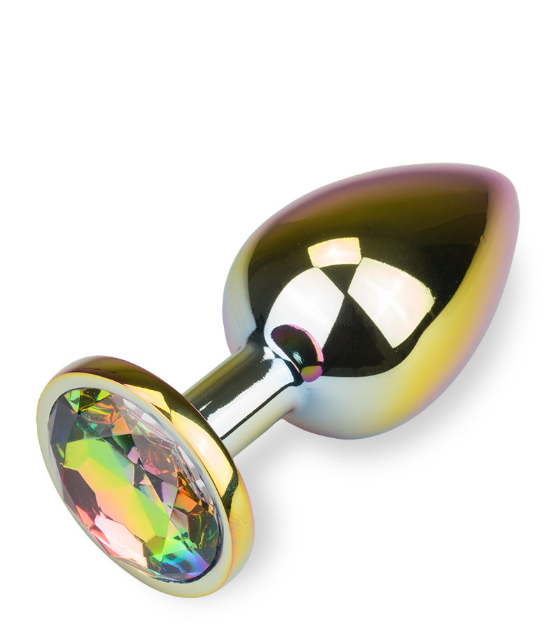 Großer Rosebud-Plug in Regenbogenfarben