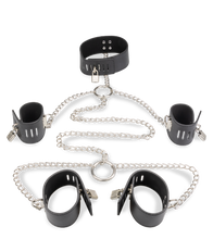 Laden Sie das Bild in den Galerie-Viewer, Hand- und Fußfesseln mit Halsband