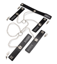 Laden Sie das Bild in den Galerie-Viewer, Hand- und Fußfesseln mit Halsband