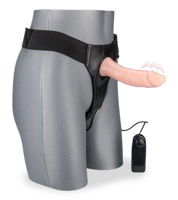 Hohler hautfarbener Umschnall-Vibrator Sascha