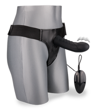 Laden Sie das Bild in den Galerie-Viewer, Hohler Silikon-Strapon mit Vibrationsfunktion