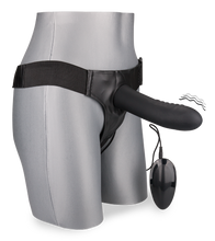 Laden Sie das Bild in den Galerie-Viewer, Hohler Strapon-Vibrator aus Silikon mit XL-Durchmesser