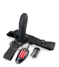 Laden Sie das Bild in den Galerie-Viewer, Hohler Strapon-Vibrator aus Silikon mit XL-Durchmesser