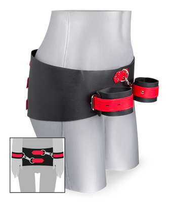 Hüfte-Handgelenk-Fessel aus Kunstleder