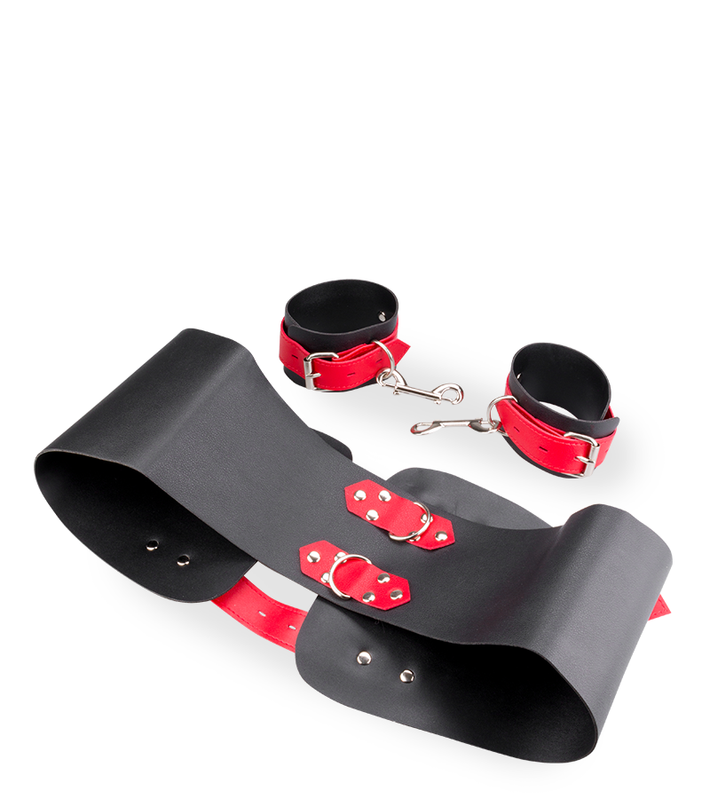 Hüfte-Handgelenk-Fessel aus Kunstleder