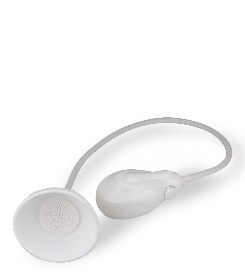 Innen genoppter Brustvibrator mit Saugeffekt