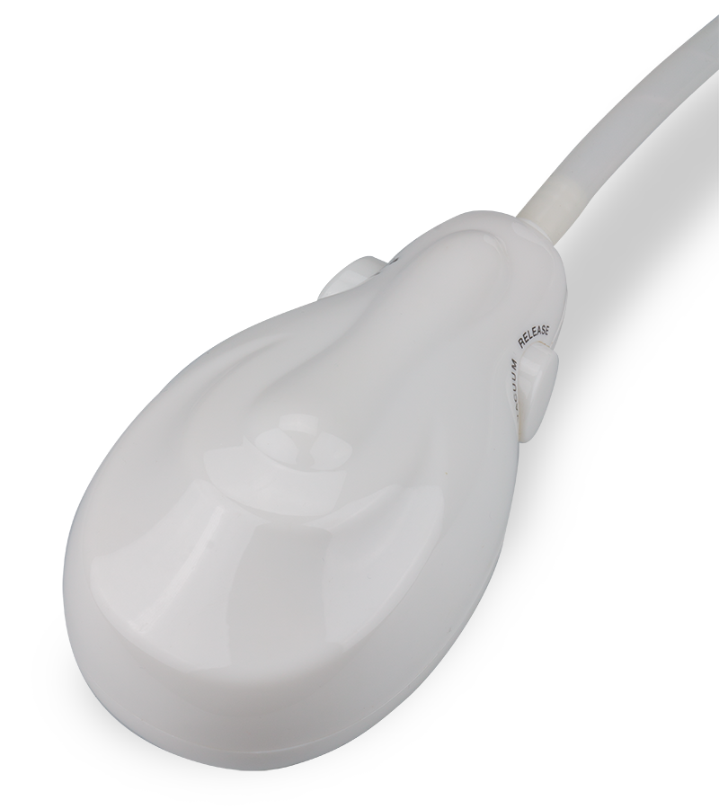 Innen genoppter Brustvibrator mit Saugeffekt