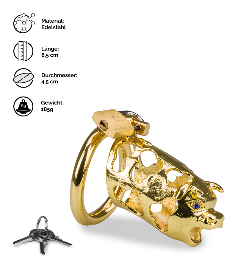 Keuschheitskäfig chinesisches Sternzeichen goldener Büffel