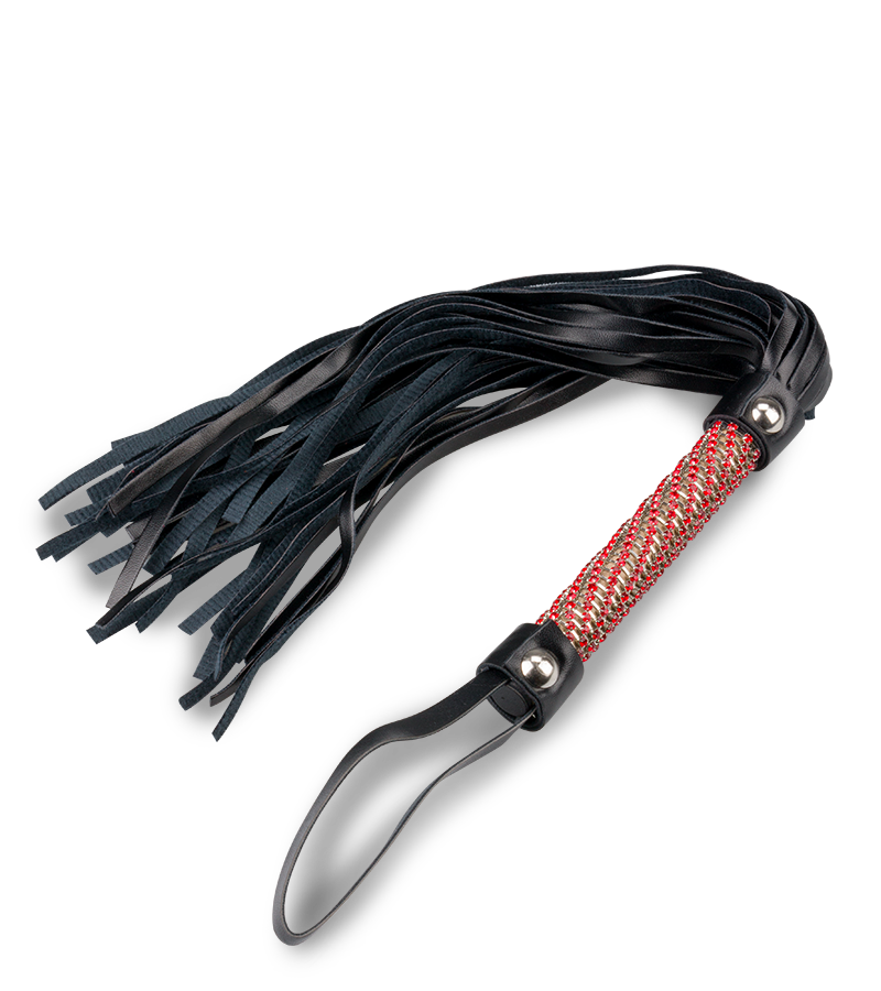 Kleine Riemenpeitsche mit Strass