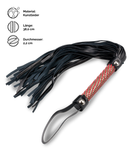Laden Sie das Bild in den Galerie-Viewer, Kleine Riemenpeitsche mit Strass