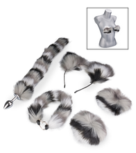 Laden Sie das Bild in den Galerie-Viewer, Kostüm-Set aus Kunstfell Katze