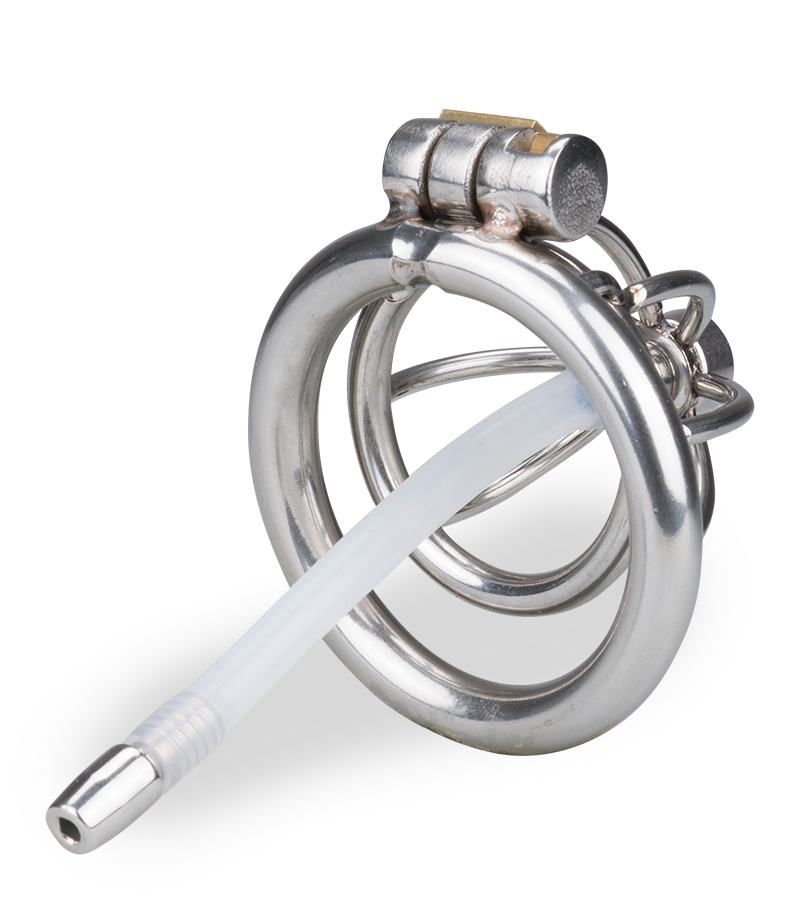 Kurzer Penis-Käfig mit Harnröhrensonde Repentance