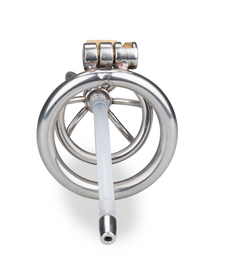 Kurzer Penis-Käfig mit Harnröhrensonde Repentance