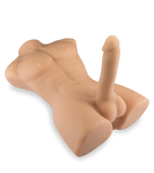 Männliche Silikonpuppe mit großem Dildo Theo